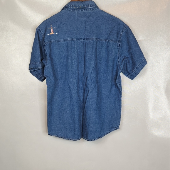 Shipshe Denim Button Down Shirt Lighthouse - Picture 5 of 12